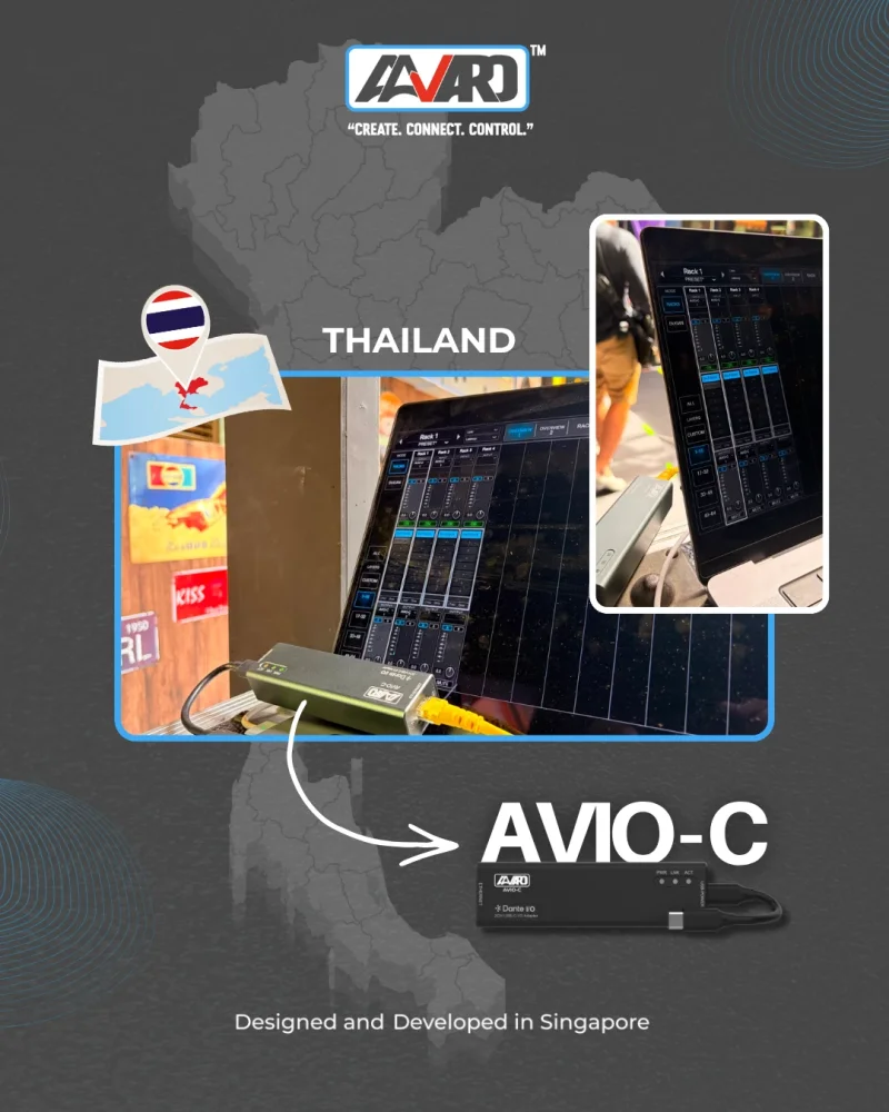 AAVARO™ AVIO-C in Action: Integration with Waves SuperRack in Chiang Mai
